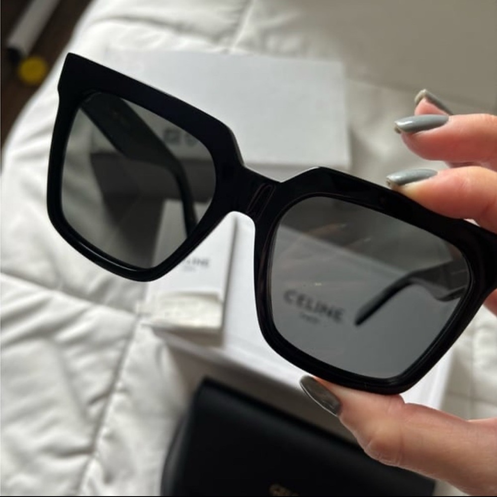 Celine Black Square Oversized Sunglasses - Picture 2 of 12